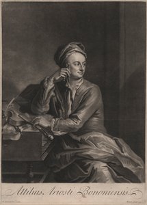 Attilus Ariosti Bononiensis, John Simon (1675-1751) metszete, 1719 (mezzotinta) alkotó: Enoch Seeman