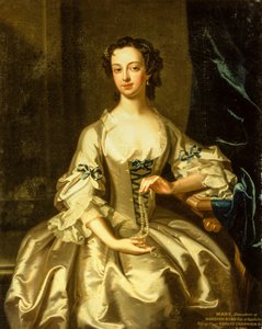 Mary Rand portréja leterített függöny mellett (olaj, vászon)