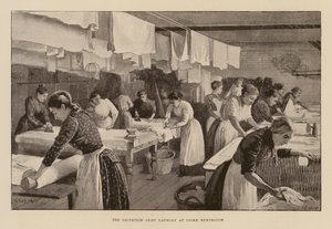 Üdvhadsereg mosodája Stoke Newingtonban (metszet) alkotó: Enoch Ward