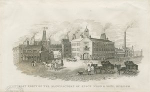 Burslem – Enoch Wood & Sons gyára": acélmetszet, nd [?19. század] alkotó: Enoch Wood
