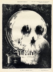 Illusztráció a "Le Rire Rouge" magazin számára alkotó: Enzo Manfredini