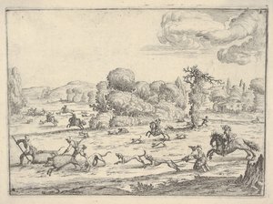 Vaddisznó vadászat egy tájban, kb. 1620-38.