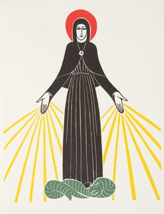 Lourdes-i Szűzanya alkotó: Eric Gill