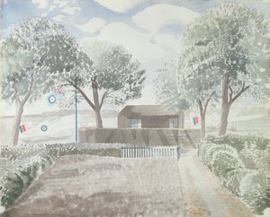 Repülőtér, 1942 körül alkotó: Eric Ravilious
