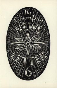 Tervezés a The Curwen Press News-Letterhez, 1934. 6. szám (fametszet) alkotó: Eric Ravilious