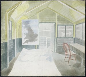 Műveleti szoba, 1941-42 körül alkotó: Eric Ravilious
