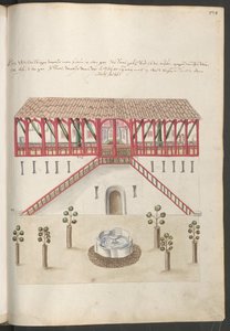 Konstantinápolyi épületek, udvar a palotában, központi szárny alkotó: Erich Lessing