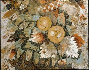 Fesztivál maszkokkal, levelekkel és gyümölcsökkel alkotó: Erich Lessing