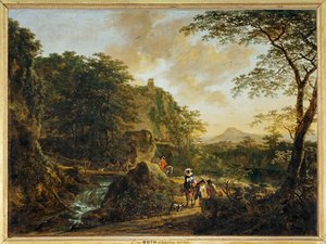 Tájkép utazókkal ... alkotó: Erich Lessing