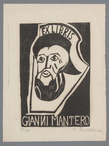 Gianni Mantero ex librise alkotó: Erna Levy Friedländer (signed by artist)