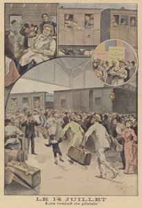 Vonatok az utasokat a Bastille Day ünnepségekre