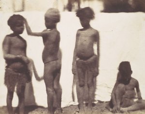 [Gyermekek Kalabshah falujából, Núbia], 1852.