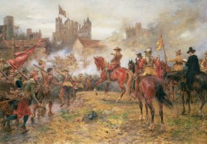 Cromwell a Storming of Basing House-ban alkotó: Ernest Crofts