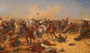 The Battle Of Moodkee, 1845. december 18., 1890 körül (olaj, vászon) alkotó: Ernest Crofts