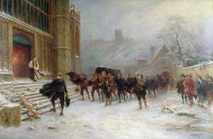 I. Károly király temetése – a windsori Szent György-kápolna 1649-ben alkotó: Ernest Crofts