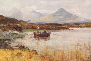 Loch Lundy és Ben Tee Invergarry fölött (színes litográfia)