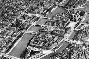 Az Isle de la Cite általános képe, Párizs, 1931 alkotó: Ernest Flammarion
