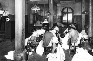 Munkahelyiség a Saint Lazare női börtönben, Párizs, 1931.