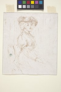 Ülő nő (monoprint)
