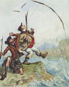 Mr Lovejoy nyaralása a felföldi lazacpisztráng-halászatban, egy nyolc részes sorozatból (lásd még 91104) alkotó: Ernest Henry Griset