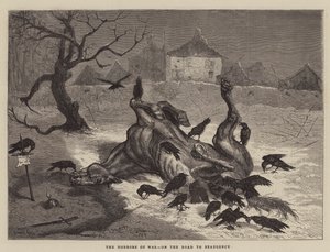 A háború borzalmai, a Beaugency felé vezető úton alkotó: Ernest Henry Griset