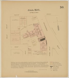 Girard Ave, Germantown Rd, 3rd St és Canal Street, Hexamer általános felmérések, 1867 alkotó: Ernest Hexamer