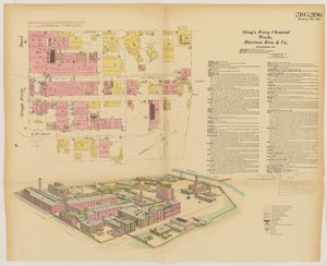 Grays Ferry Chemical Works, Grays Ferry Rd. (északi oldal) a Thirty-fourth St. és a Thirty-sixth St. között, Hexamer General Surveys, 1888