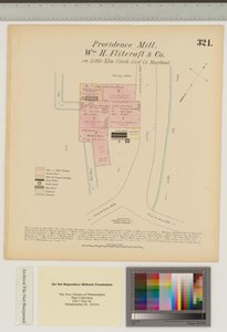 Providence Mill, Little Elk Creek, Maryland, Hexamer General Surveys alkotó: Ernest Hexamer