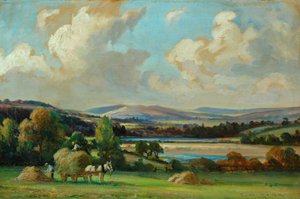 Szénakészítés Yorkshire-ben (olaj, vászon) alkotó: Ernest Higgins Rigg