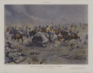 Bataille de Marengo – Charge du 12e Hussards (a 12. huszárok rohama a marengói csatában)