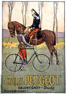 Army messenger, Peugeot Advertising, 1900 körül (plakát) alkotó: Ernest John Alexis Vulliemin
