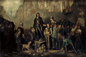 Alphonse Baudin (1811-51) a Faubourg Saint-Antoine barikádján december 3. alkotó: Ernest Louis Pichio