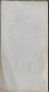 Vázlatfüzet, 100. oldal: Akt, profil alkotó: Ernest Meissonier