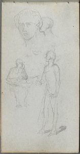 Vázlatfüzet, 12. oldal: Több figura alkotó: Ernest Meissonier