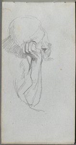 Vázlatfüzet, 16. oldal: Melankolikus figura