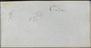 Vázlatfüzet, 20. oldal: Állattanulmány. alkotó: Jean-Louis Ernest Meissonier