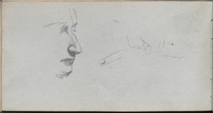 Vázlatfüzet, 80. oldal: Arctanulmányok alkotó: Ernest Meissonier