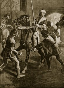 IV. Edward menekül az érseki hertfordshire-i kastélyból, 1470, illusztráció a „Hutchinson