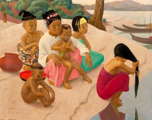 Az Irrawaddy partján alkotó: Ernest Procter