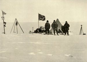 „Karácsonyi tábor a fennsíkon”, 1908. december, 1909 alkotó: Ernest Shackleton