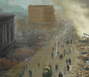 The New Order in Europe, Bombed Coventry 1940 novemberében, 1940 alkotó: Ernest Townsend