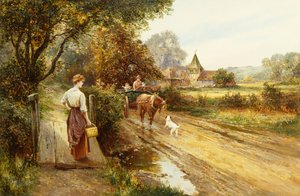 Találkozás az úton, 1900 körül (olaj, vászon)
