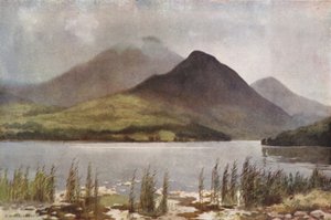 Bassenthwaite-tó és Skiddaw (színes litó) alkotó: Ernest William Haslehust