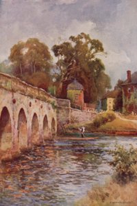 Clopton Bridge, Stratford-on-Avon (színes litho) alkotó: Ernest William Haslehust
