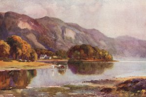 Derwentwater a Friars Cragtól (színes litó) alkotó: Ernest William Haslehust