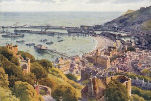 Doveri kikötő a kastélyból (színes litó) alkotó: Ernest William Haslehust