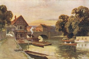Folly Bridge, Oxford (színes litó)