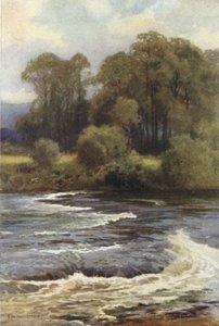 Monnington-vízesés (színes litó) alkotó: Ernest William Haslehust