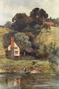 Offa gátja a Bridge Sollers-nál (színes litó) alkotó: Ernest William Haslehust