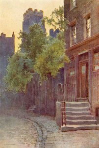 Old Barrack Yard, Belgravia (színes litó) alkotó: Ernest William Haslehust